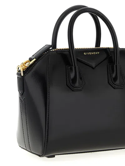 Givenchy Structured Leather Top Handle Bag In Black