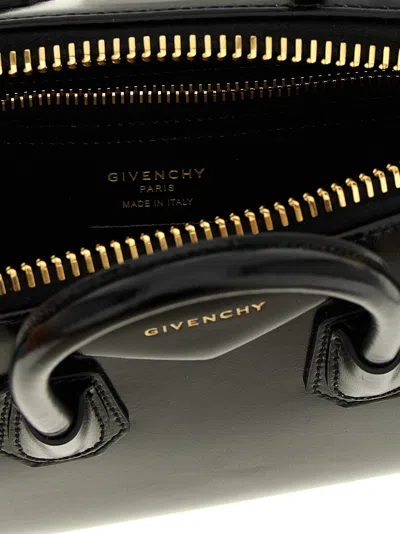 Givenchy Structured Leather Top Handle Bag In Black