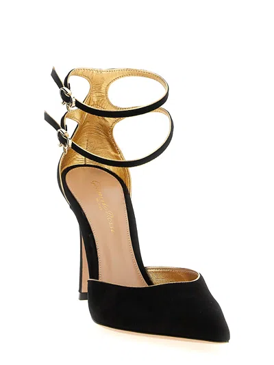 Gianvito Rossi Solid Suede Pumps In Black