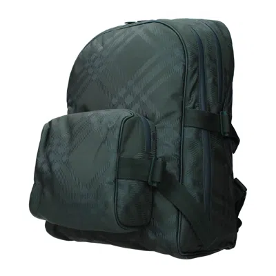 Burberry Check-patterned Fabric Backpack In Orange