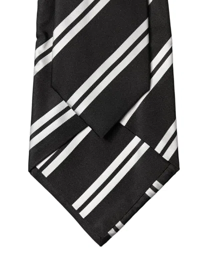 Dolce & Gabbana Striped Silk Necktie In Multi