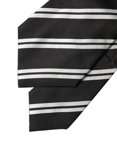 Dolce & Gabbana Striped Silk Necktie In Multi