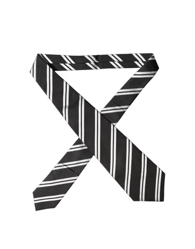 Dolce & Gabbana Striped Silk Necktie In Multi