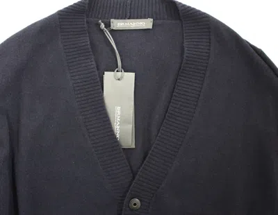Ermanno Scervino Wool Cashmere Cardigan Pullover Sweater In Blue