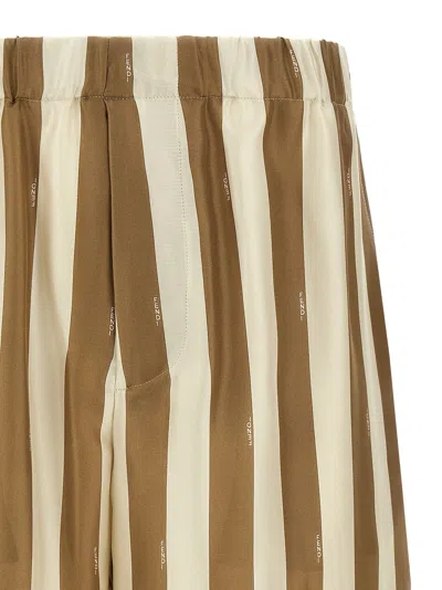 Fendi Printed Silk Bermuda Shorts In Multi