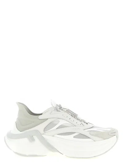 Fendi Light Mesh Sneakers Chunky Sole Pull Tab In Multi