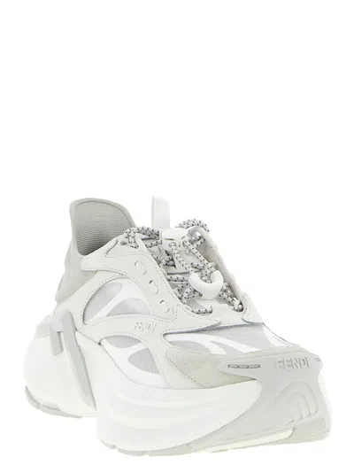 Fendi Light Mesh Sneakers Chunky Sole Pull Tab In Multi