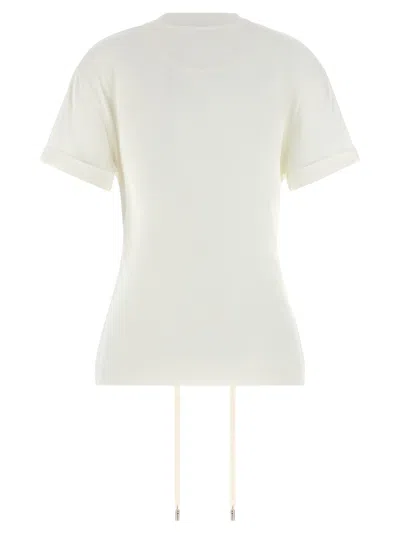 Alexander Mcqueen Mcqueen Cotton Jersey Corset T-shirt In White