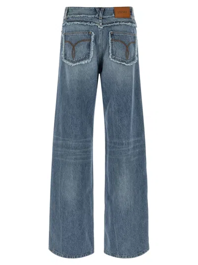 Versace Stonewashed Denim Jeans In Blue