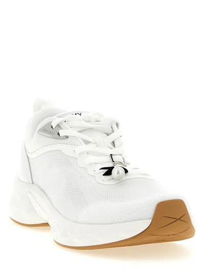 Jimmy Choo Solid Color Sneakers In White