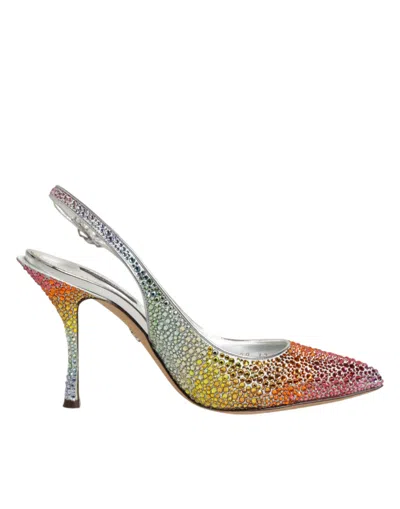 Dolce & Gabbana Sequin Slingback Heel In Multi