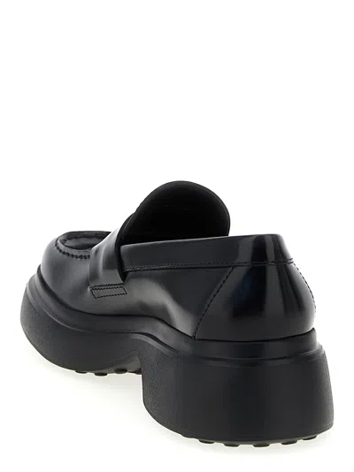 Tod's Chunky-sole Calfskin Loafer In Black