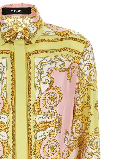 Versace Dress Silk Twill Print Spring Barocco Foulard Pn 1 In Pink