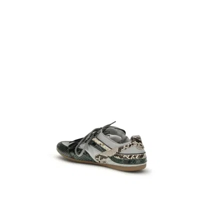 Miu Miu Python Print Leather Sneaker In Gray