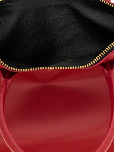 Comme Des Garçons Leather Top Handle Bag In Red