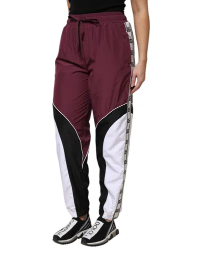 Dolce & Gabbana Colorblock Polyester Joggers In Multi