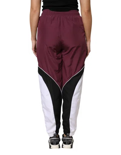Dolce & Gabbana Colorblock Polyester Joggers In Multi