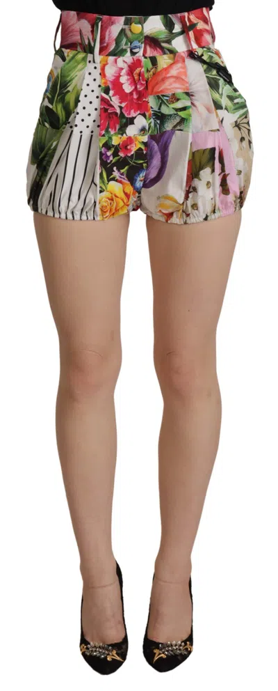 Dolce & Gabbana Patchwork Cotton Shorts In Multi