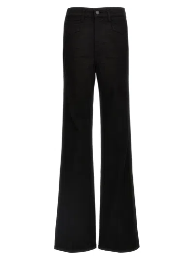 Tom Ford Black Stretch Twill Denim Wide Flare Jeans In Black