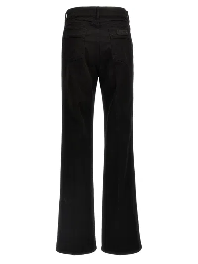 Tom Ford Black Stretch Twill Denim Wide Flare Jeans In Black