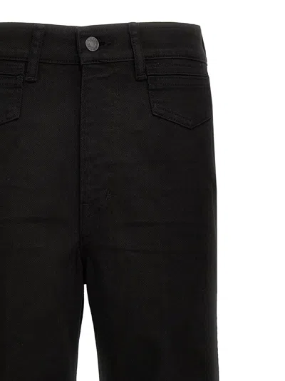 Tom Ford Black Stretch Twill Denim Wide Flare Jeans In Black