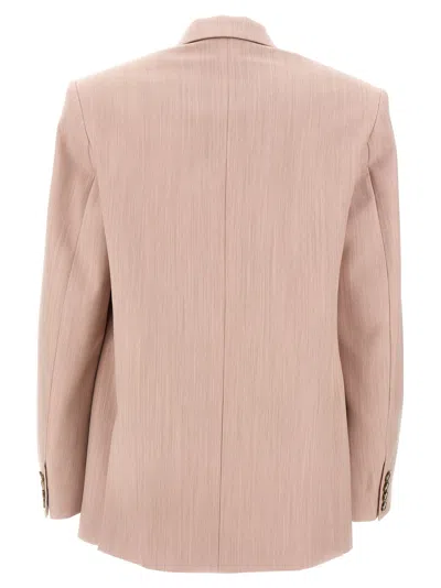 Stella Mccartney Double-breasted Wool Blazer In Pink