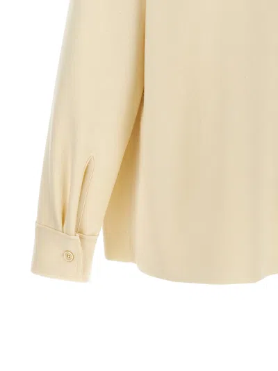 Jil Sander Wool Blend Utility Overshirt In Neutral