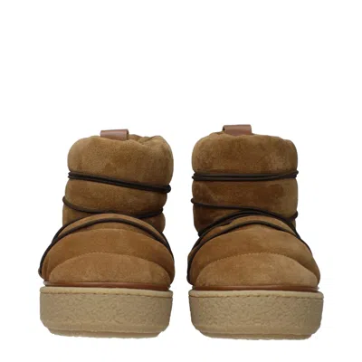 Isabel Marant Suede With Drawstring Closure Ankle Boot In Brown