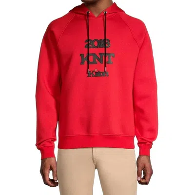 Knt Kiton Logo-embroidered Viscose Sweatshirt In Red