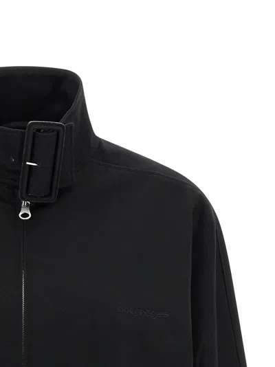 Courrèges Courreges Buckle-collared Bomber Jacket In Black