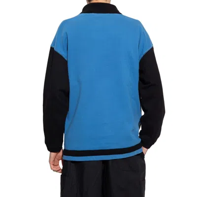 Ambush Logo Patch Mockneck Sweatershirt In Blue