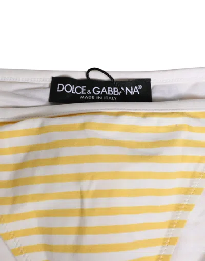 Dolce & Gabbana Striped Logo Tie-side Bikini Bottom In Multi