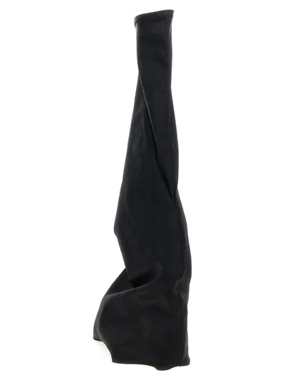 Drkshdw Foil-overdyed Denim Boot In Black