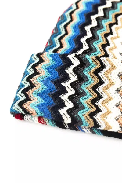 Missoni Mi-22438 Geometric-patterned Wool Beanie In Multi