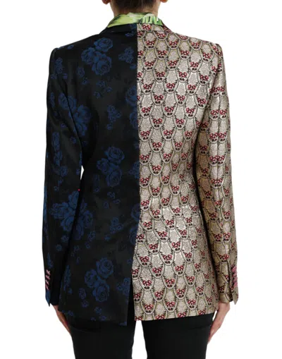 Dolce & Gabbana Floral Patchwork Jacquard Blazer In Multi