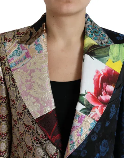 Dolce & Gabbana Floral Patchwork Jacquard Blazer In Multi