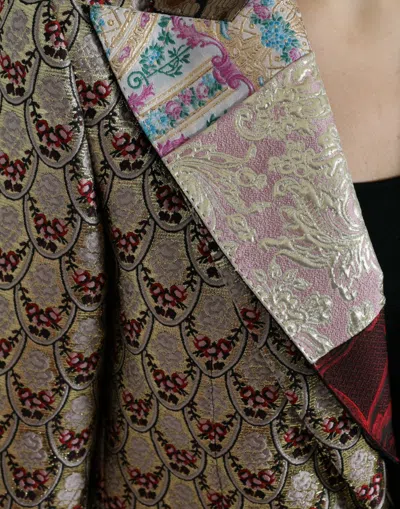 Dolce & Gabbana Floral Patchwork Jacquard Blazer In Multi