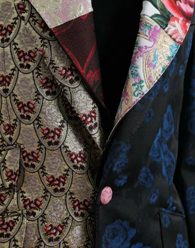 Dolce & Gabbana Floral Patchwork Jacquard Blazer In Multi