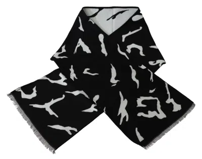 Givenchy Logo-embroidered Wool Scarf In Multi