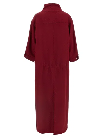 Gucci Rosso Ancora Coat In Red