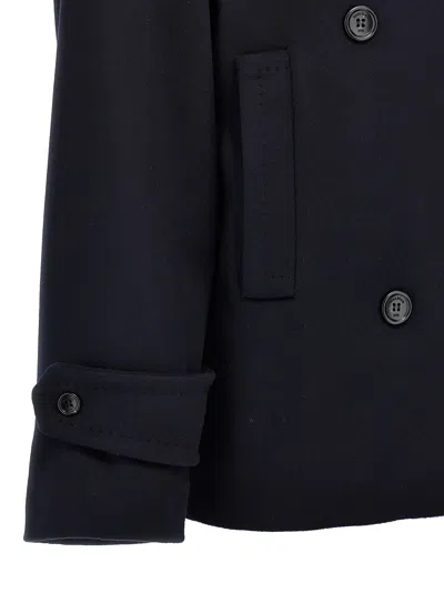 Max Mara Laveno Double-breasted Wool And Cashmere-blend Felt Coat In Blue