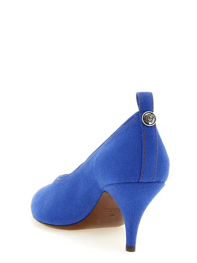 Versace Denim Pumps In Blue