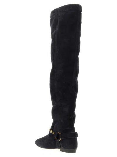Isabel Marant Studs & Leather Strap Boot In Black