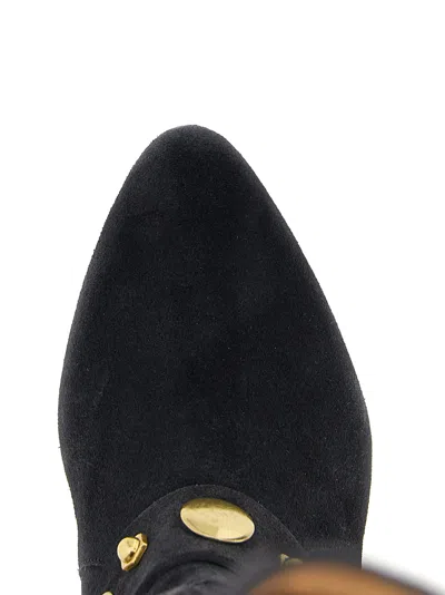 Isabel Marant Studs & Leather Strap Boot In Black