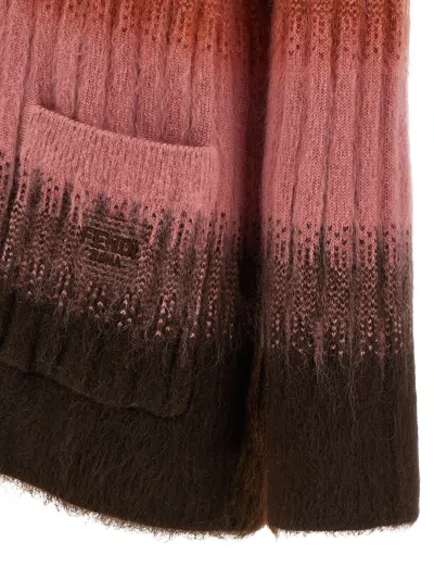 Fendi Gradient Mohair And Wool Oversized Cardigan Clothing In Multi