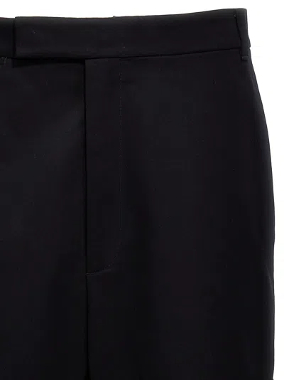 Thom Browne Colour-block Cotton Trousers In Black