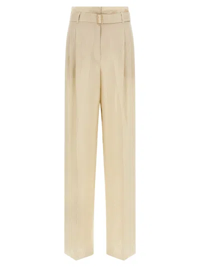 Max Mara Studio Trousers In Neutral