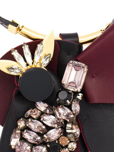 Shop Marni Embellished Leather Necklace