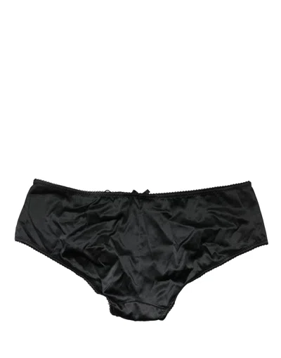 Dolce & Gabbana Silk Stretch Brief In Black