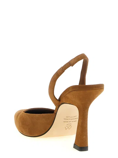 Stuart Weitzman Vinnie Slingback Heel In Brown